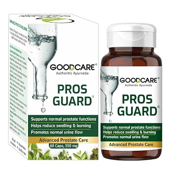 Goodcare Pros Guard 60 Capsules | Ayurvedic Herbal Supplement for Men | Supports Urine Flow, Helps Reduce Swelling & Burning Sensation | Herbal Formula for Prostate Health