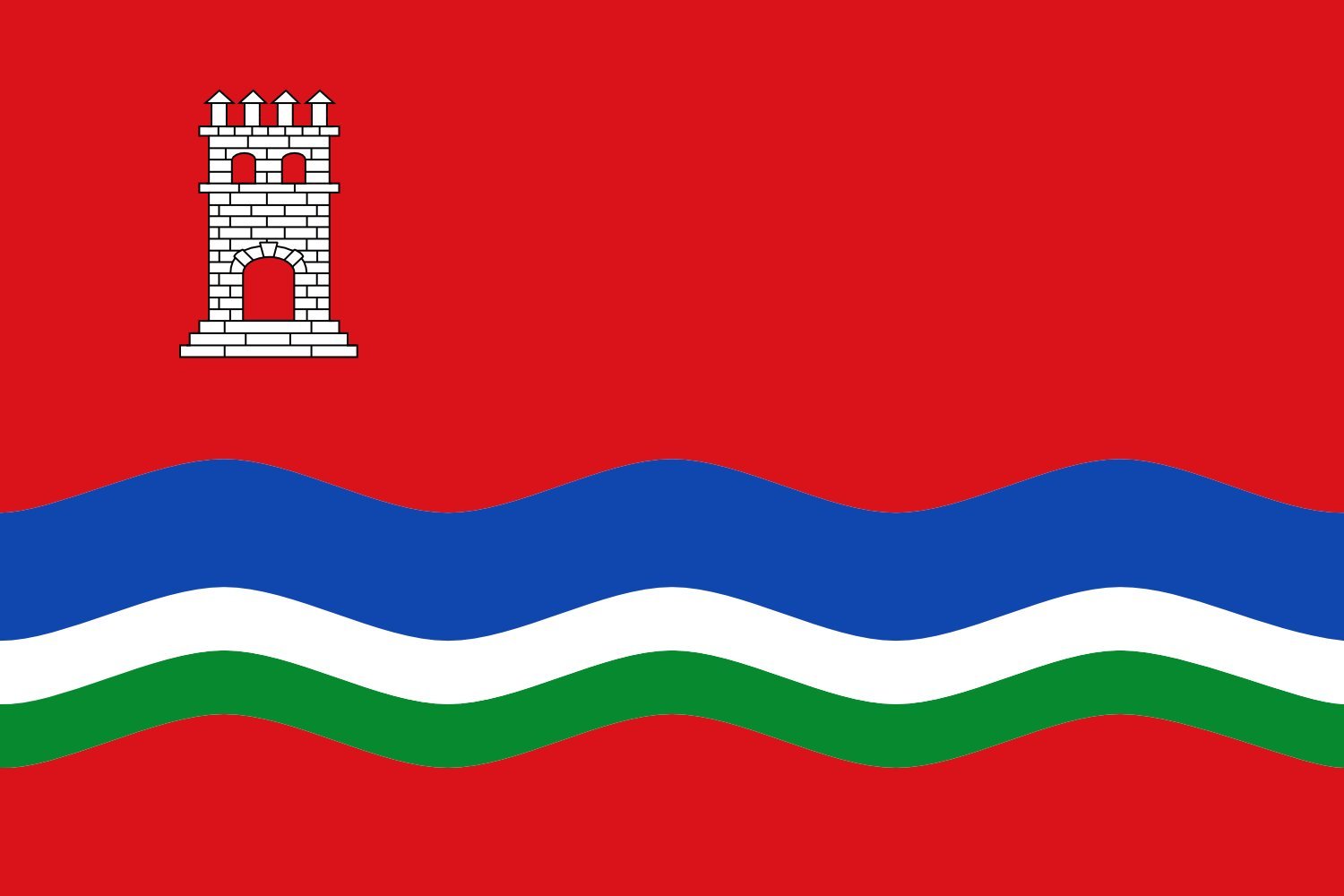 Drapeau XL L Aldea anti-gondolement avec bordure de délimitation rapide