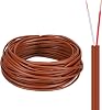 Buryeah Thermostat Wire Bell Wire Solid Copper Cable 18 Gauge ETL, Power Circuit Cable Moisture, Heat and UV Resistant for Low Voltage Applications Use182,25 ft