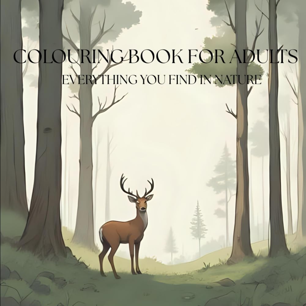 Calm Forest Spirits: A Nature-Themed Adult Coloring Book for Stress Relief, Mindfulness, and Relaxation