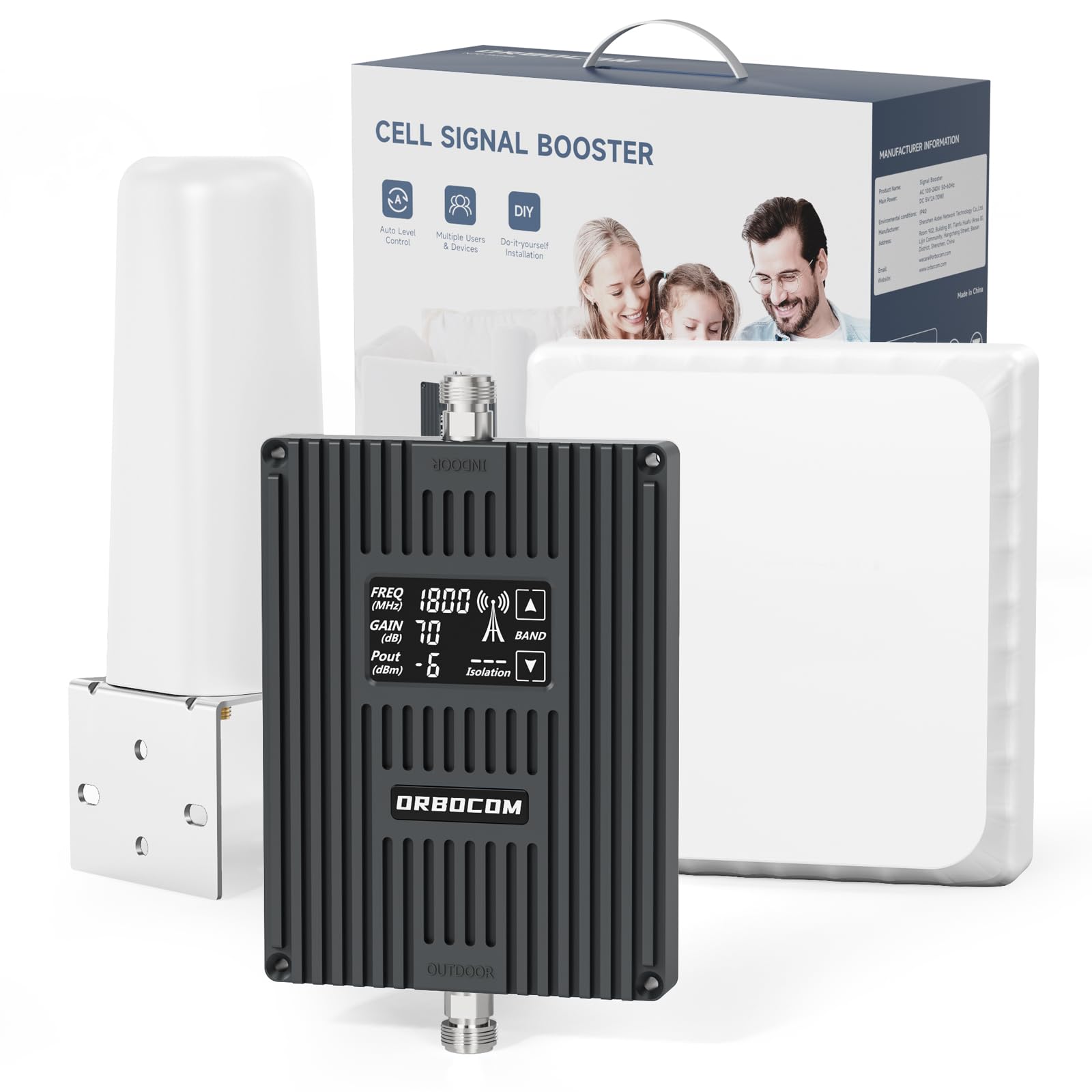 Amplificateur Reseau Mobile 5G 4G LTE GSM 5 Bande 1/3/7/8/20 pour Le Bureaux à Domicile Amplificateur de Signal Antenne Omnidirectionnelle Compatible Bouygues,Orange, SFR