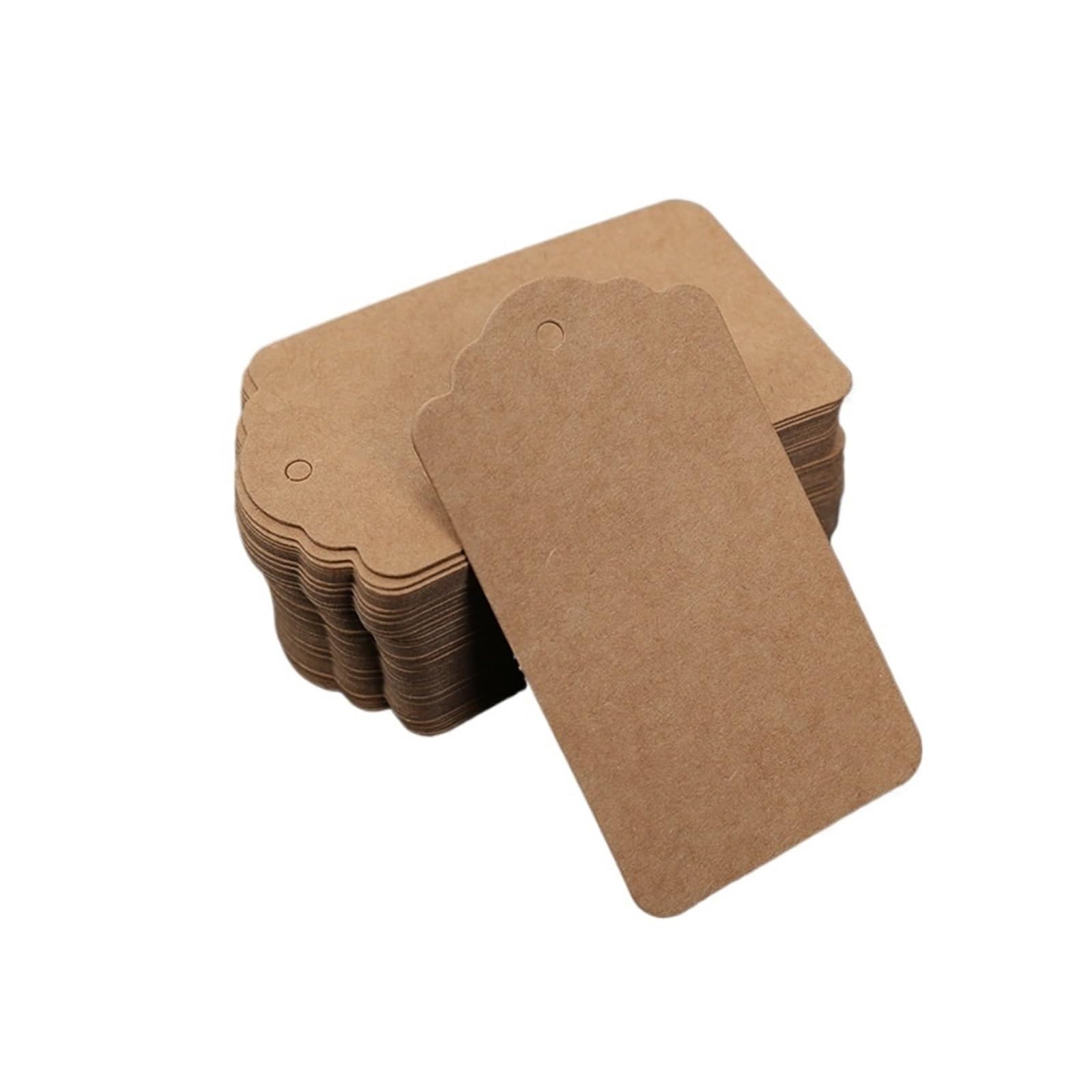 50pcs Kraft Paper Tags White Cardboard Cards with Strings Wedding Birthday Christmas Party Gift Tag Cookie Packaging Supplies for Wedding Favors(Type a)