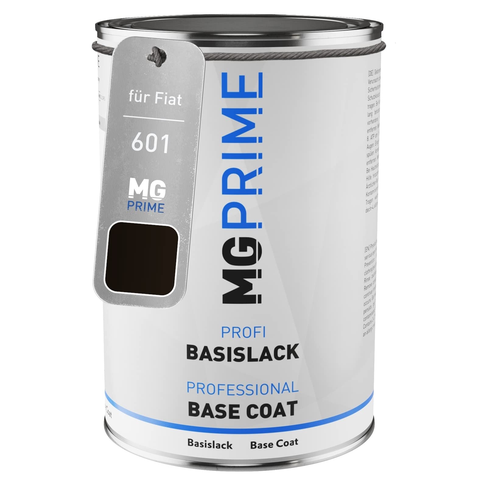 MG PRIME Vernice per auto Barattolo pronto all’uso per Fiat 601 Nero Cattivo/Darkwave Schwarz Vernice di base 1,0 litri 1000ml