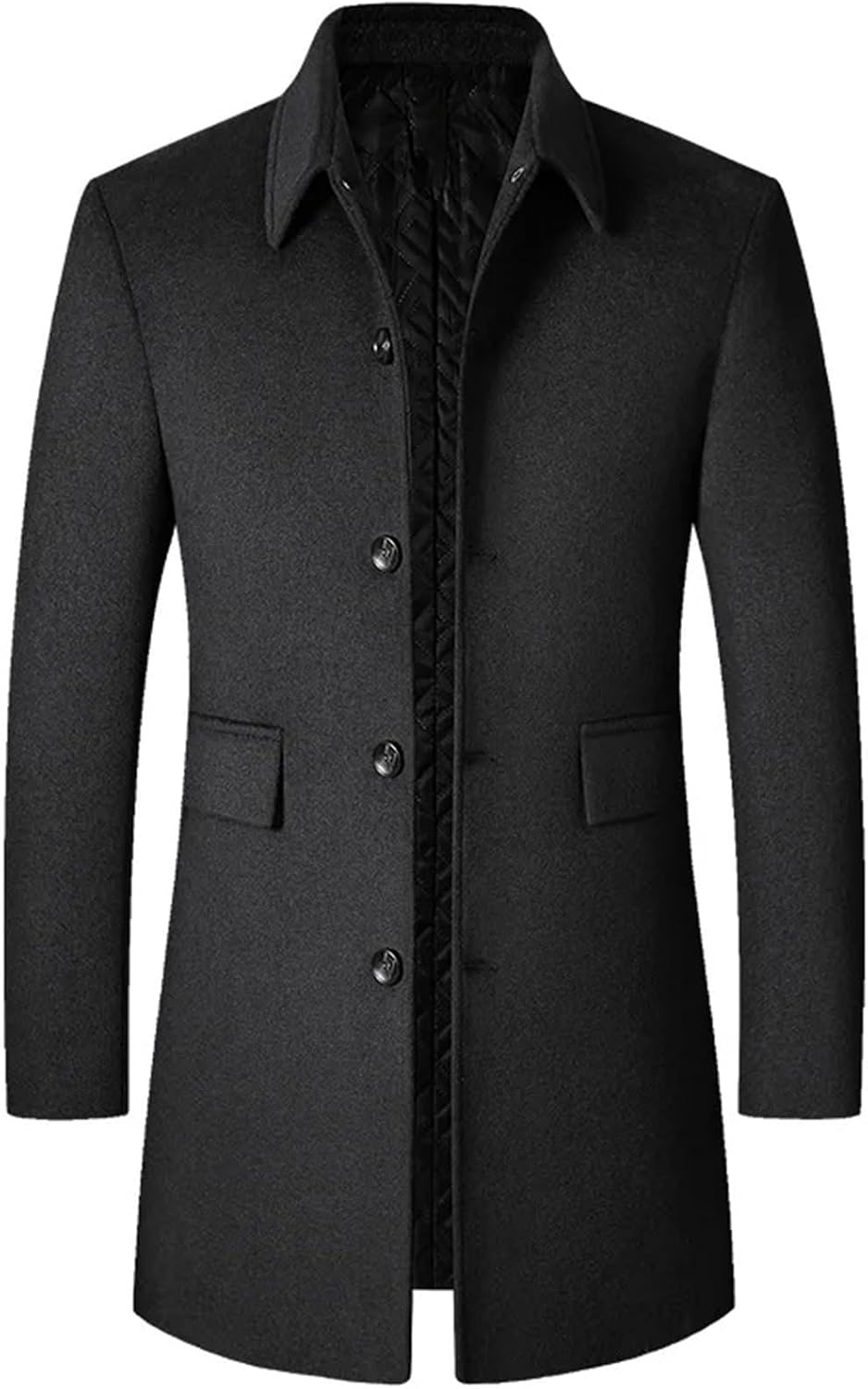 Men Wool Blends Trench Coat Long Winter Cashmere Jackets Autumn Winter Coats Male Business Casual Jacket