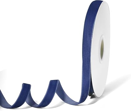 Navy Blue Velvet Ribbon for Gift Wrapping, Trimming Ribbon for Christmas DIY Craft Wedding Floral Holiday Valentines Day Decoration Choker Hair Bow Hat Wreath Making, 3/8" x 10 Yards