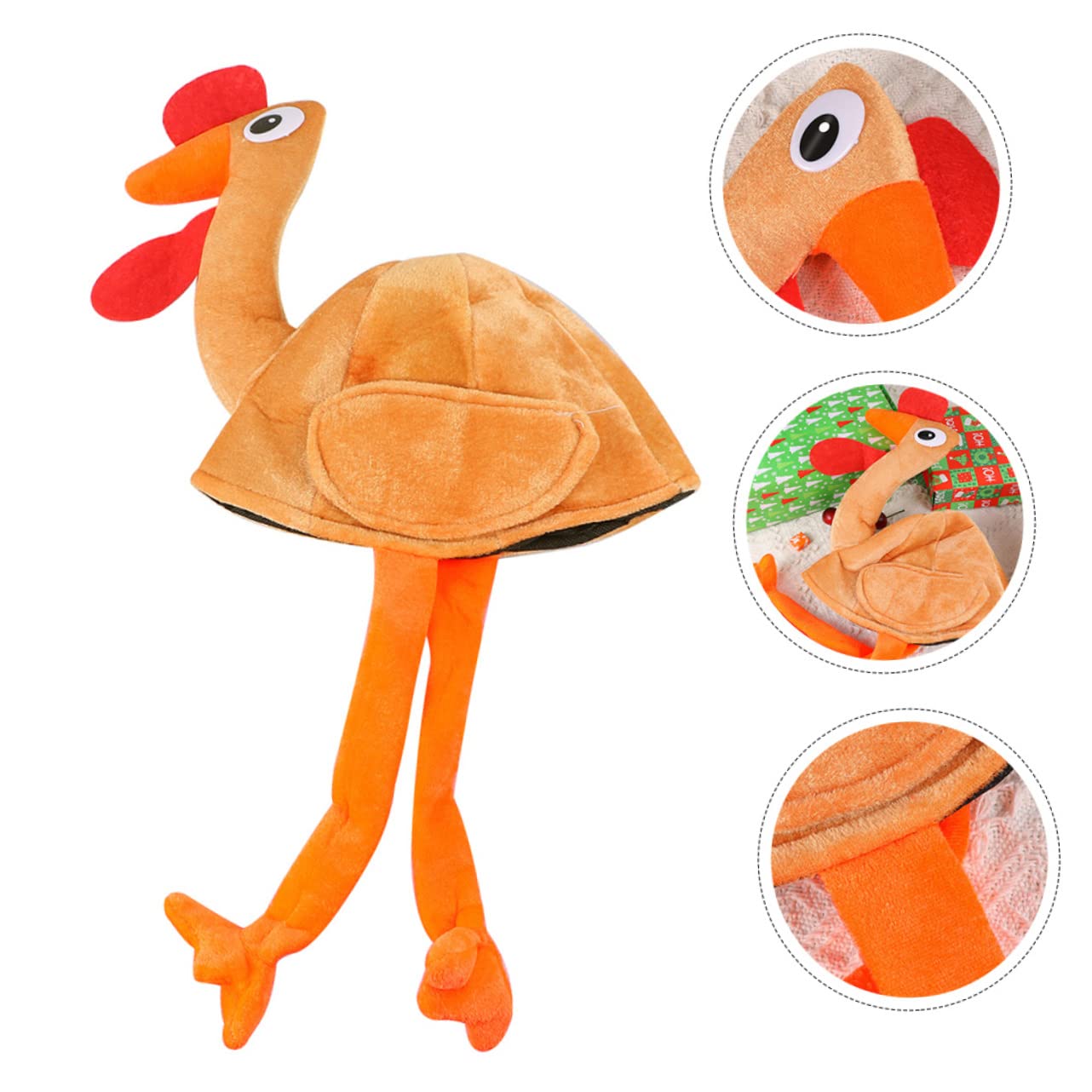 UPKOCH 3piezas Sombrero De Pavo Longevo Para Fiesta De Acción De Gracias Accesorio Divertido De Cosplay Patas Largas Para Celebraciones Festivas