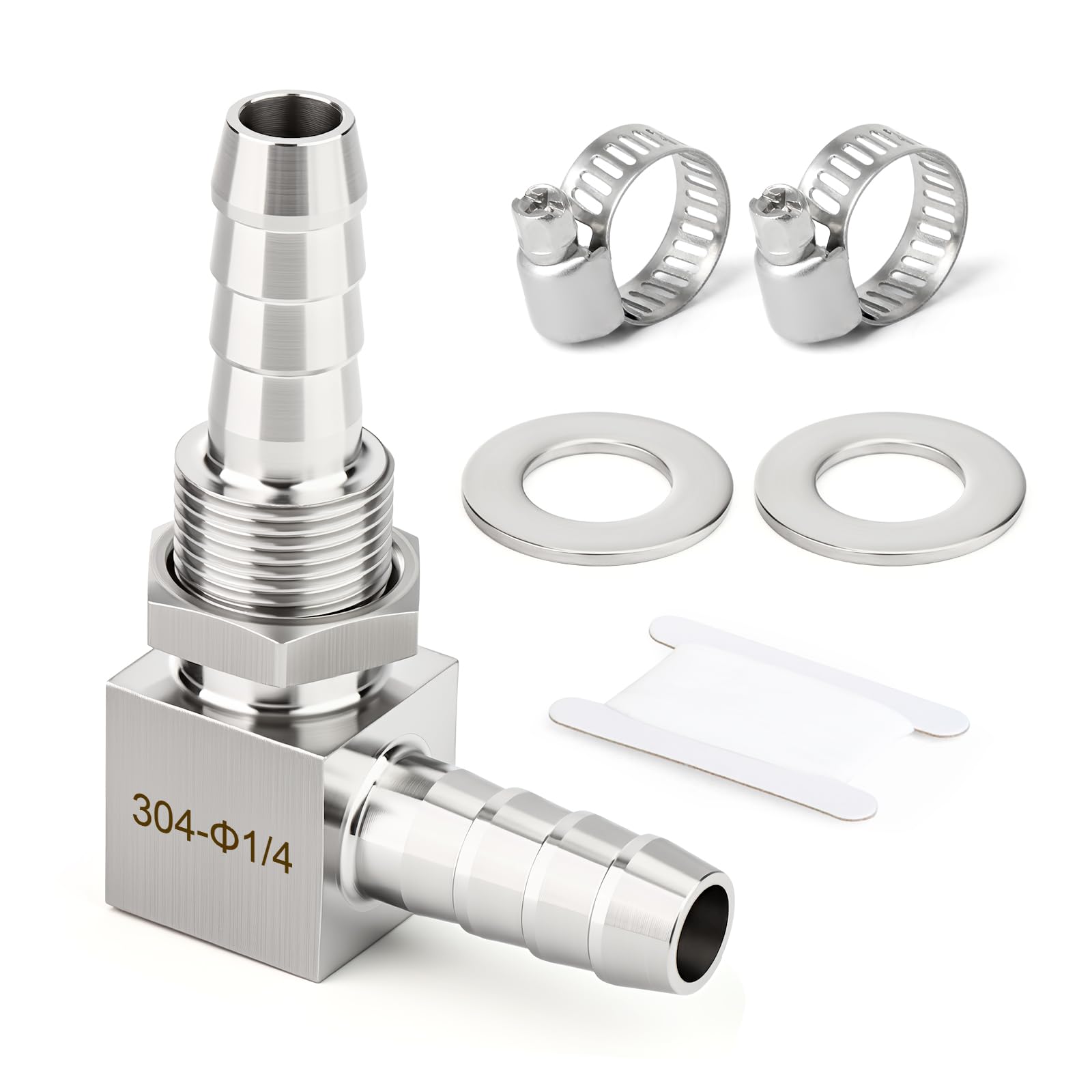 Raccord de cloison coudé pour circuit air et eau TAISHER, installation propre