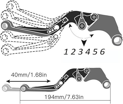 Miniatura 6 de Motocicleta para Y&AMAHA FZ FZS FAZER16 2008 2009 2010 2011 2012-2018 Frenos de motocicleta Varilla de acoplamiento freno embrague palancas manillar