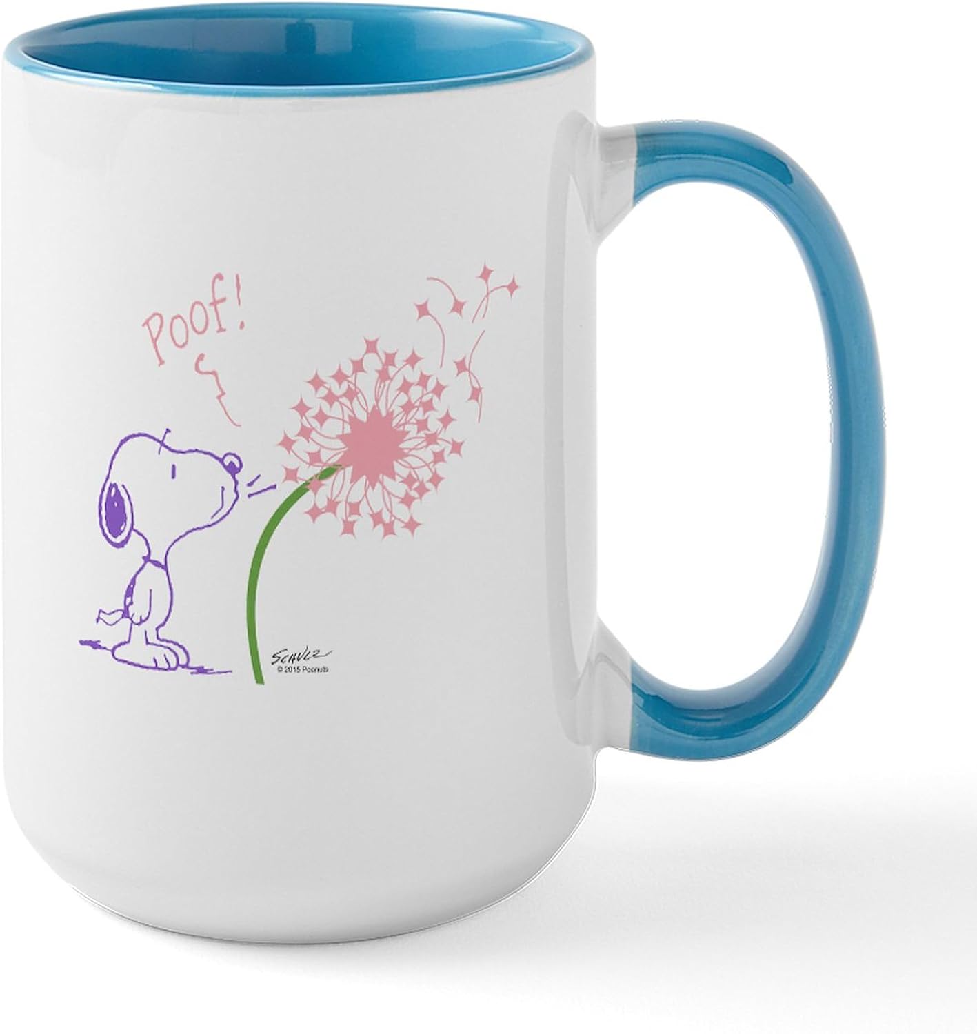 CafePress Snoopy Dandelion Large Mug 15 oz (444 ml) Ceramic Coffee Mug
