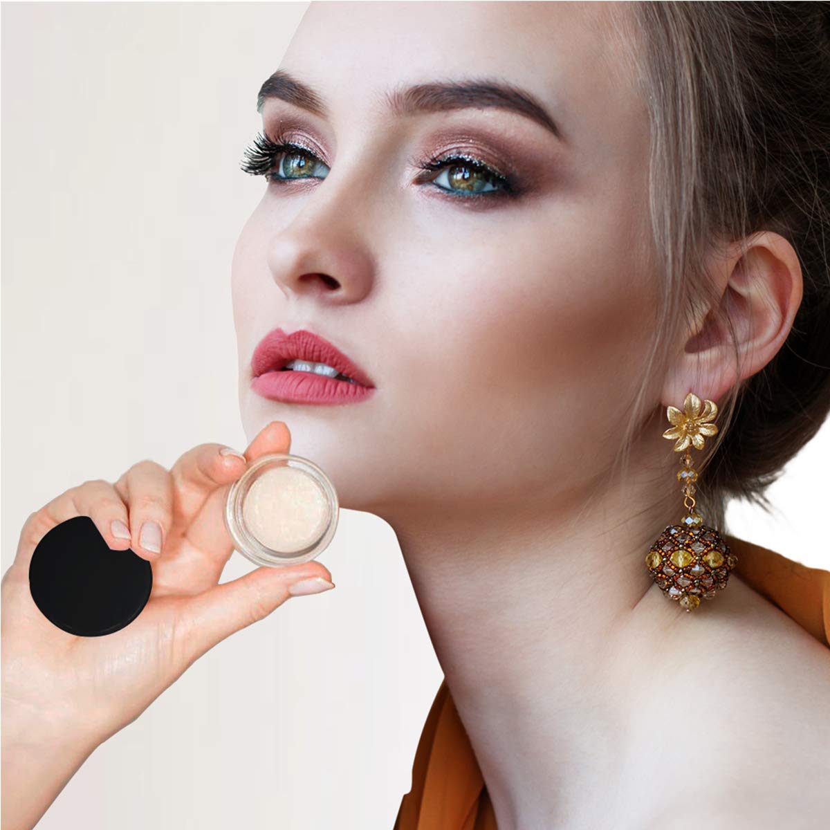 ZEJIA 5 Gram Sample Containers with Lids, 25PCS Mini Makeup Containers, Empty Plastic Travel Cosmetic Containers with Labels