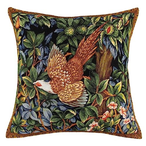 Tapestry Pillow, Decorative Pillow, Perfect Boho Decor for Sofa, Couch, Living Room, Bedroom, Sofa Cushion 18 х 18" (45 х 45 cm) ((William Morris_))
