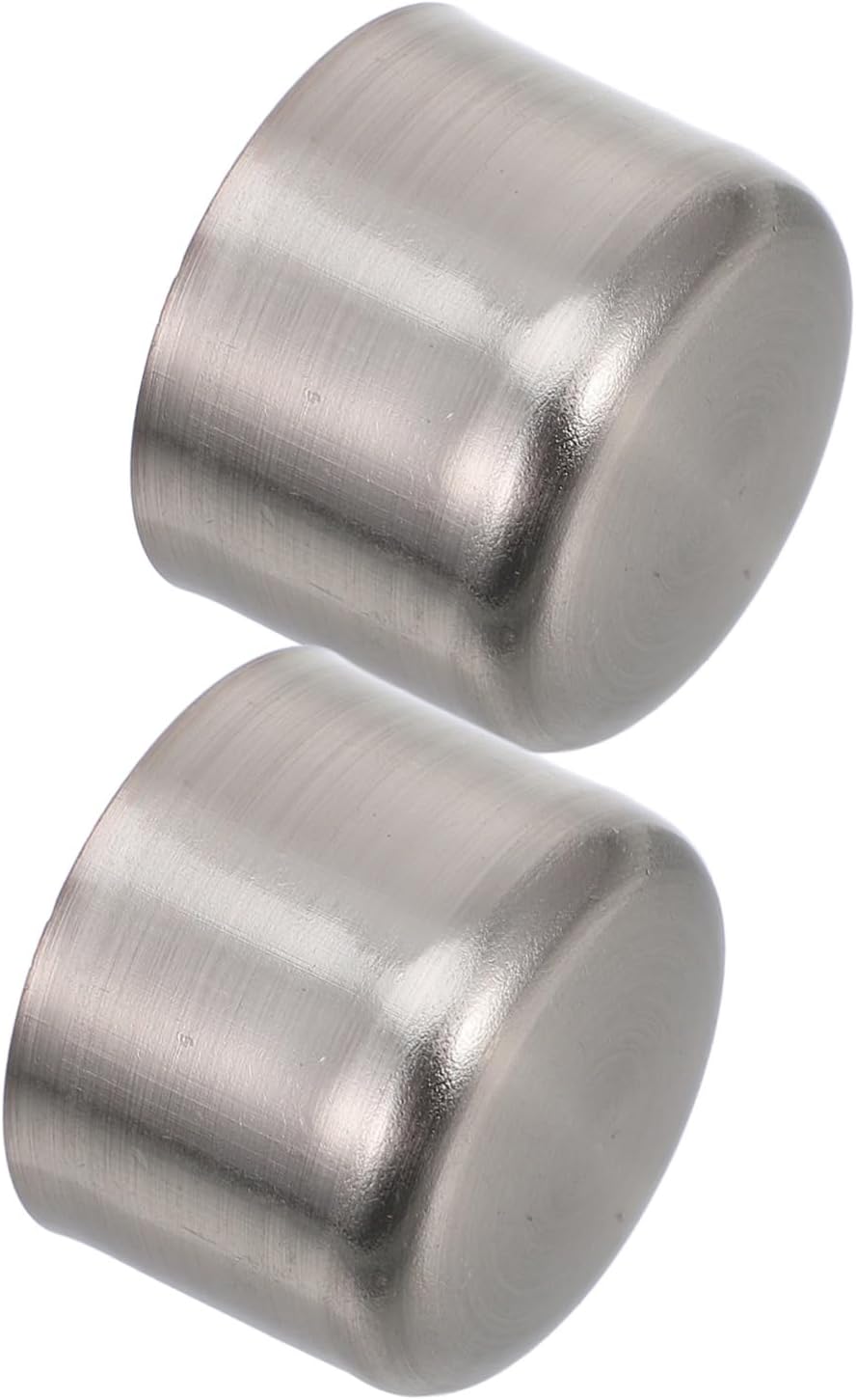 Kichvoe 2Pcs Silver Decorative Heads for Drapery Curtain Rods Finials for Home Hotel Decoration Elegant Design for Stylish Window Treatments