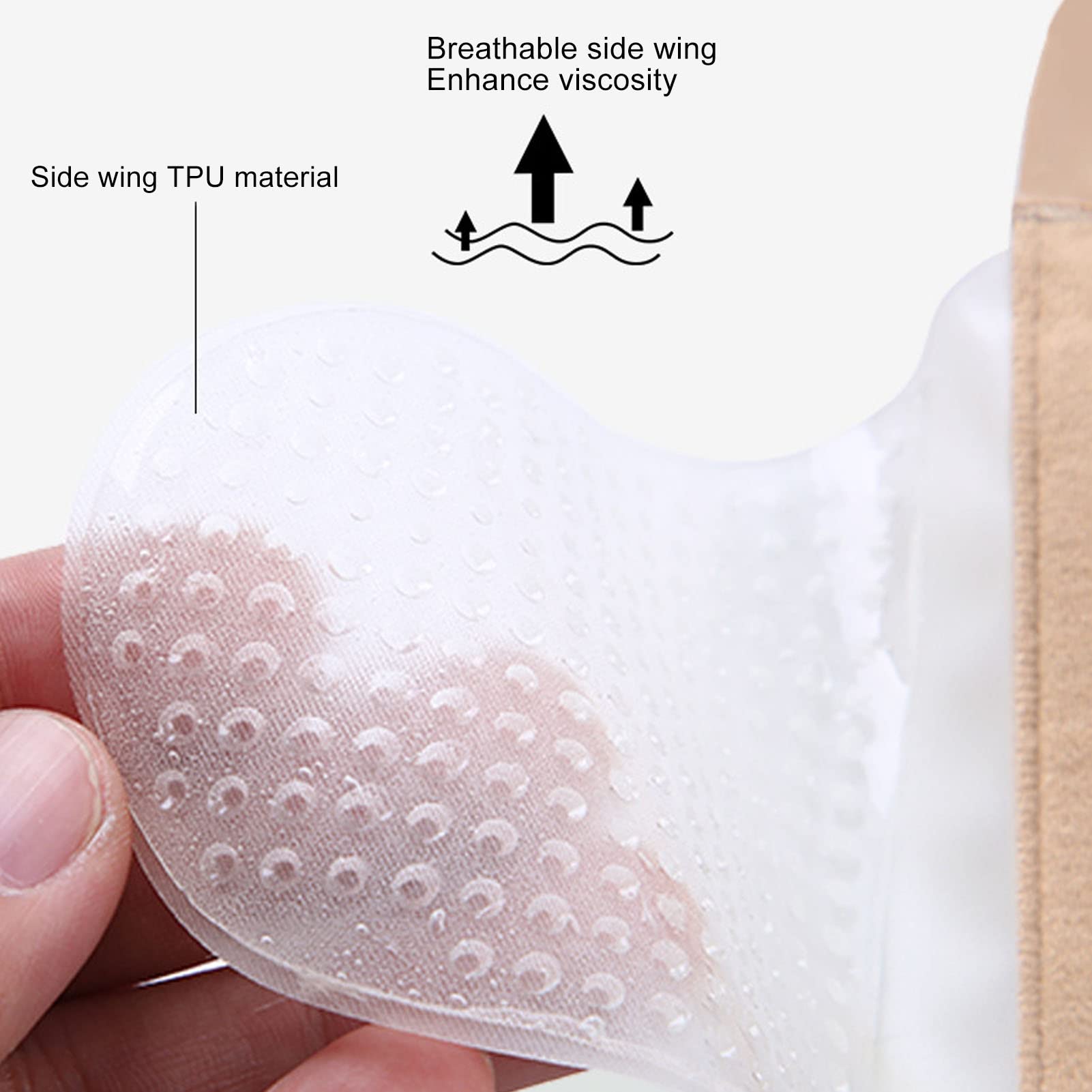 Reggiseno senza spalline di Chenglanhsjg U a forma per le donne, reggiseno adesivo in silicone profondo. (B)