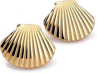 Trendy Gold Plated Earrings for Women Chunky Statement Drop Dangle Earrings Lightweight Hypoallergenic Fashion Accessories Gold Jewelry Gifts for Womens