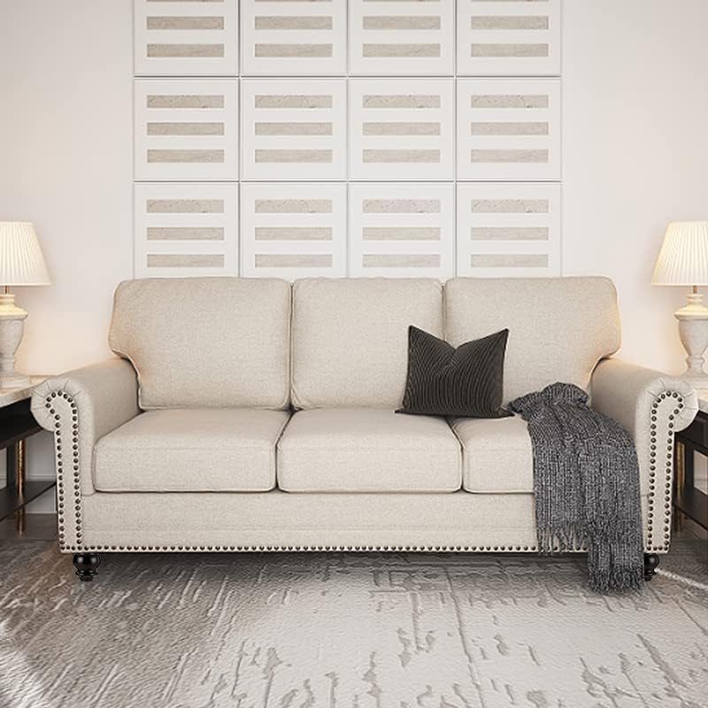 Miniatura 6 de Cifavor Juego de 4 patas redondas de madera para moño, patas de sofá de 2.4 pulgadas, patas de sofá, patas de furmiture para sofá, sofá, cabiet,