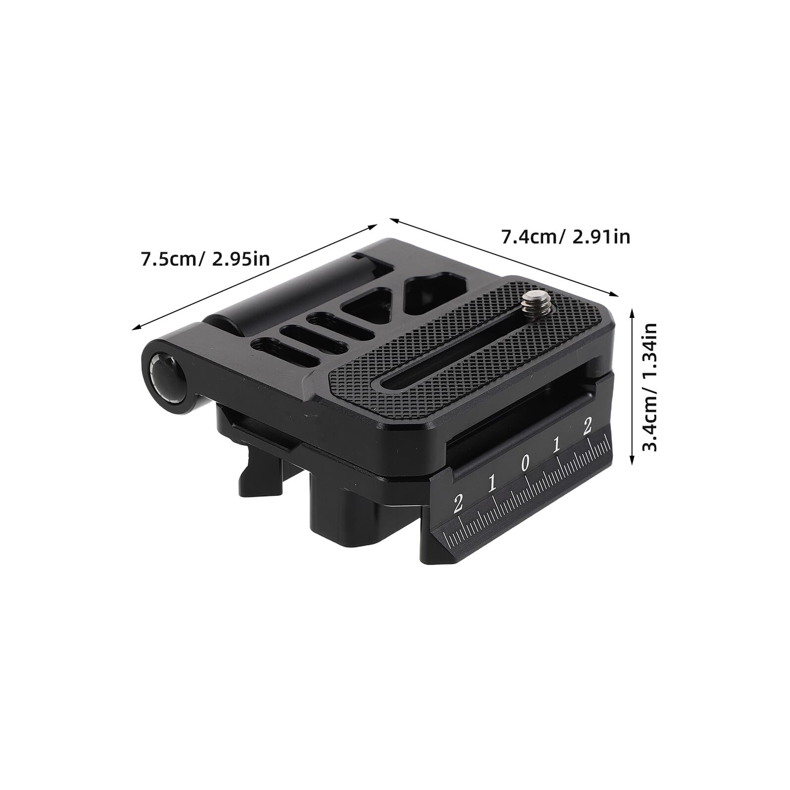 Zerodeko Soporte de Cámara en L de Aleación de Aluminio con Placa de Liberación Rápida Plegable Compatible con Cámaras DSLR con Conmutación Vertical y Horizontal para Fotografía