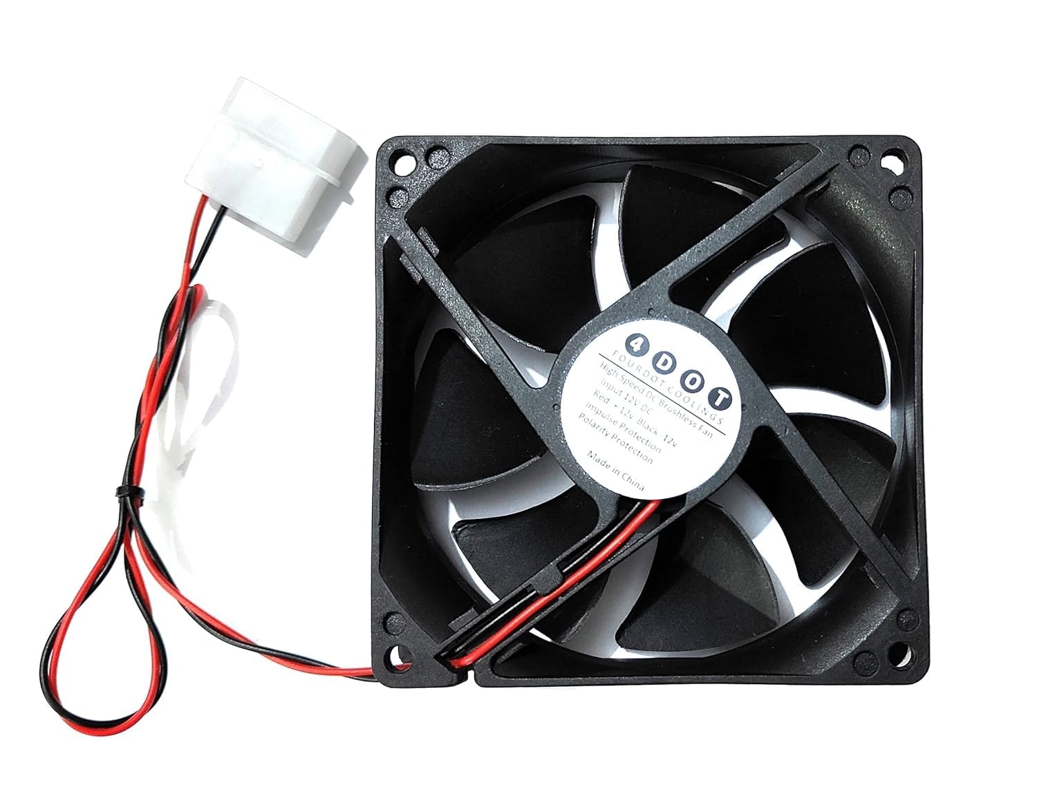 Fourdot 92mm 4Inch Cabinet Cooling Fan 12V DC With Molex SMPS Connector Model 9225-image-16