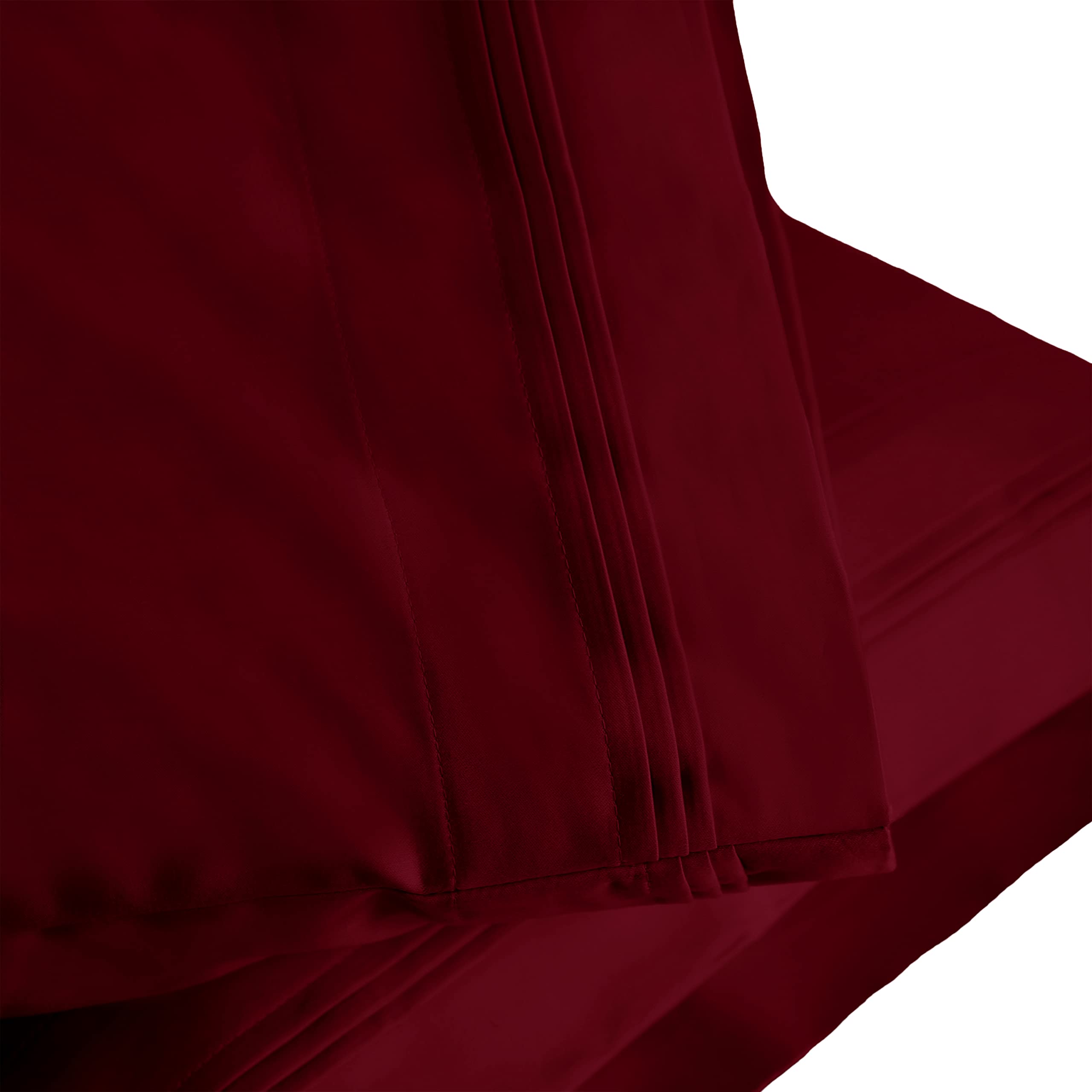 Home City, 100% Cotton, Bed Linen Set, Burgundy - King Pillow