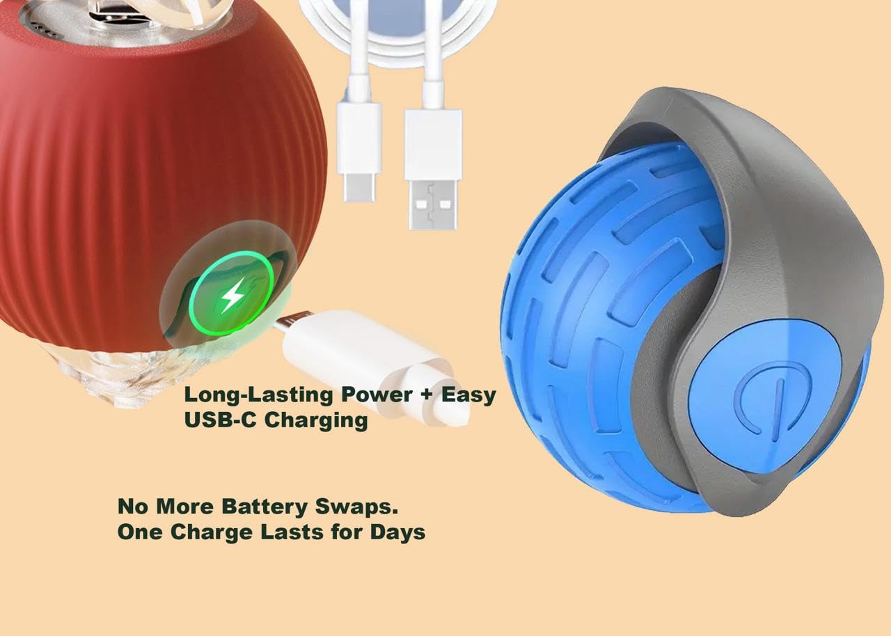 Juguete interactivo de pelota para gatos, bola rodante inteligente para mascotas con prevención de obstáculos, recargable por USB, diseño de cola de cable, divertido juguete de enriquecimiento