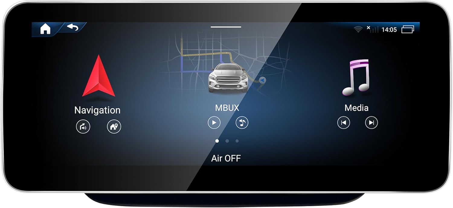 12.3 Inch Android Screen Upgrade for Mercedes B-Class W246 NTG 4.5/4.7 CarPlay Android Auto Split Screen Mirroring Wi-Fi Music Navigation Apps Netflix Spotify TikTok YouTube Vehicle Cameras (64GB)