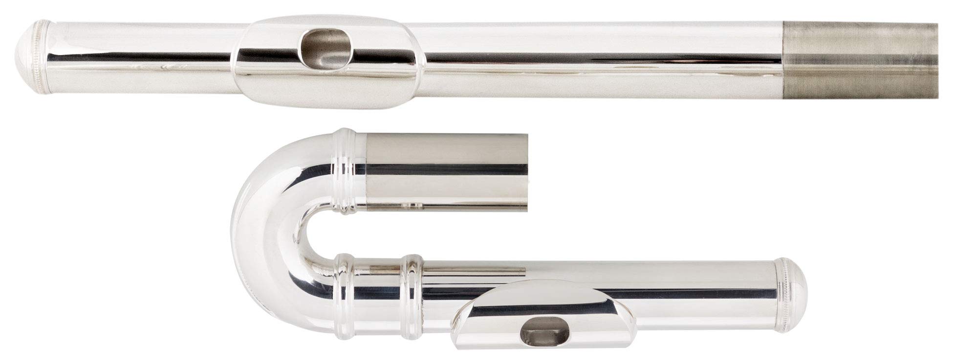 Flauto Traverso Lechgold FL-19/2U, Flauto traverso in 3 pezzi, Testa dritta | Testa curva a forma di U, Completamente argentato, Intero flauto in nickel silver, Piede in C, Chiavi chiuse, Meccanica E