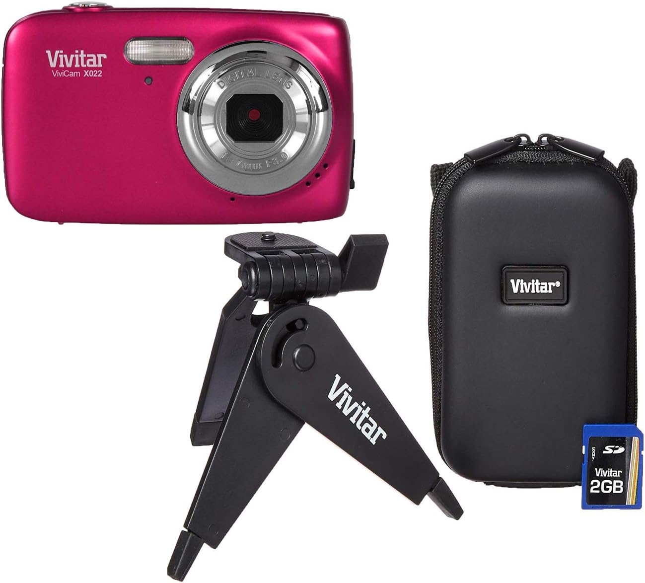 Vivitar Camera Pink Combo Including,SD Card,Case and