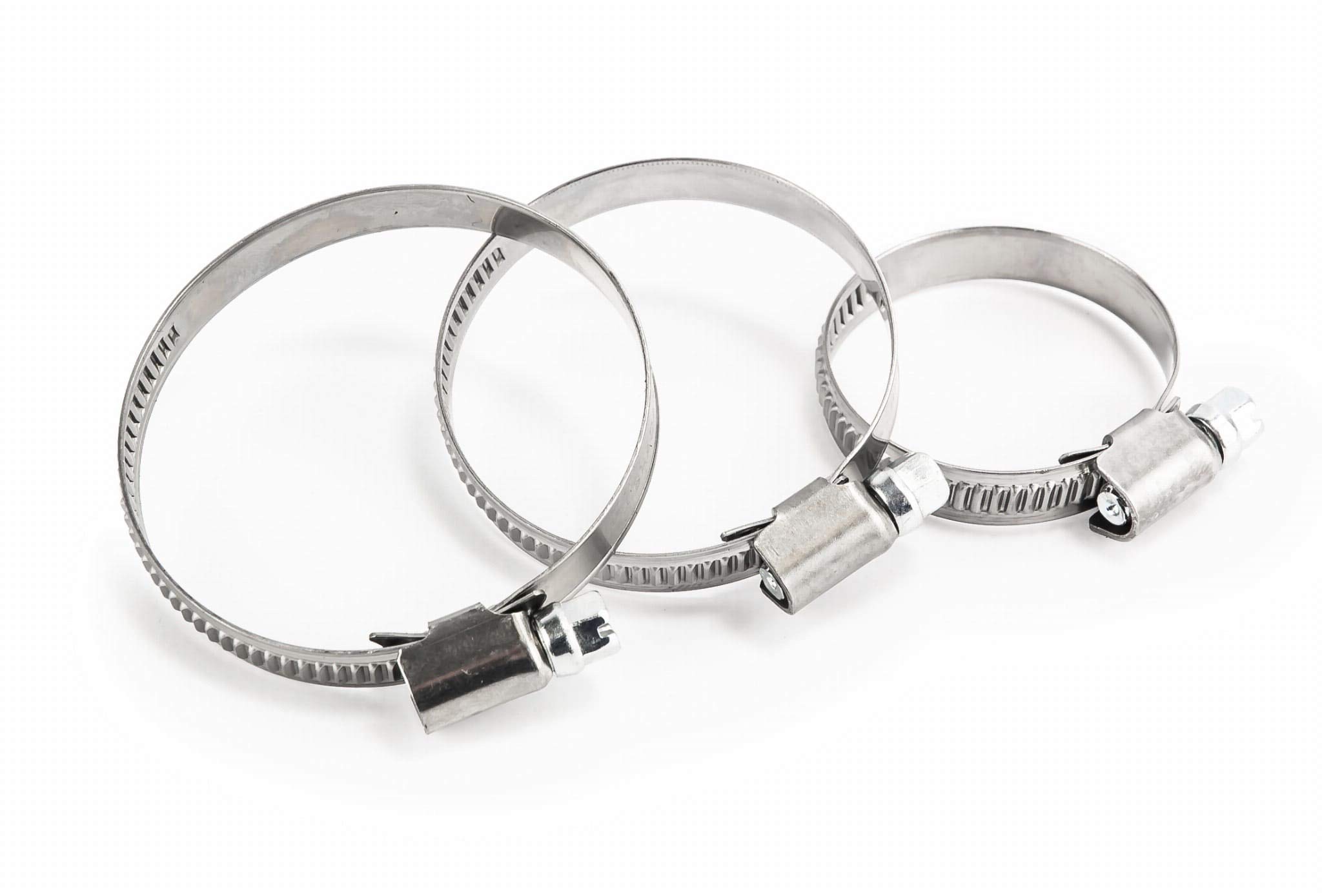 10-Piece Stainless Steel Hose Clamp Set - W2 Type, DIN 3017, Various Sizes