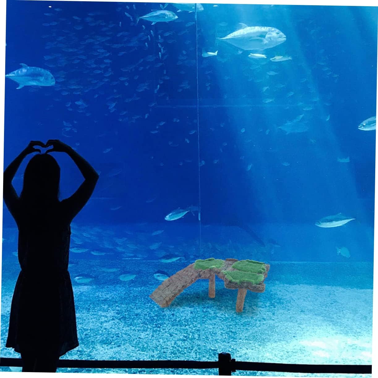 BESPORTBLE Resin Turtle Basking Platform Rock Decor for Reptile Habitat