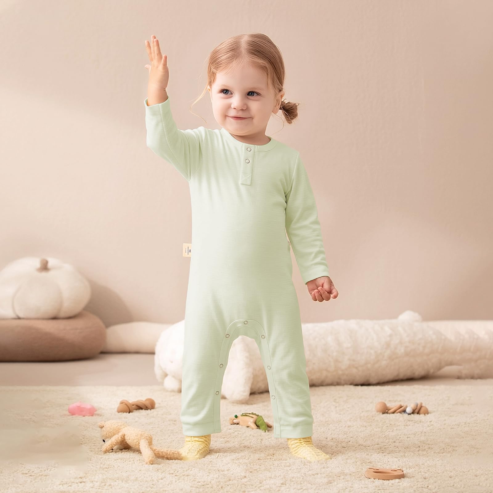 Baby Strampler aus 85% Merinowolle & 15% Seide