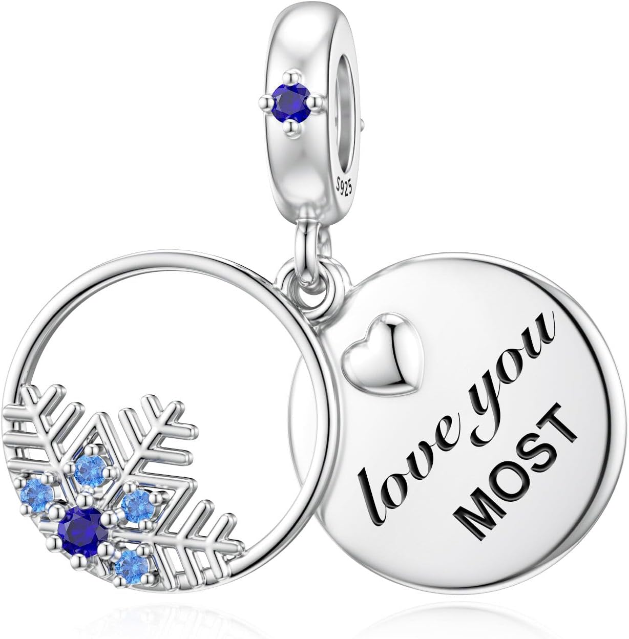 SEVENWELLChristmas Charms Fit Pandora, 925 Sterling Silver Enamel Bracelet Beads Dangle, Christmas Tree, Gift Box, Santa Claus, Snowflakes, Dog, Cat, Gift for Women