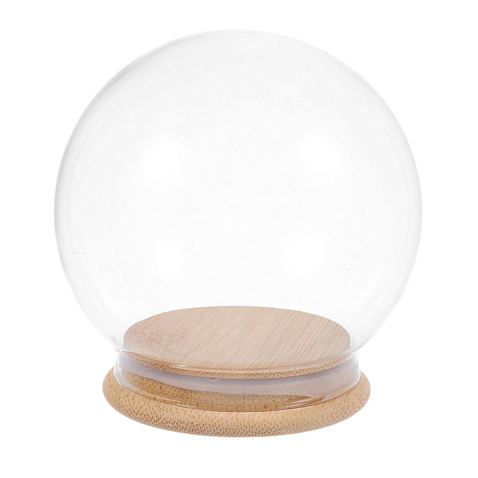Cúpula de plástico con base de bambú TOYANDONA para flores
