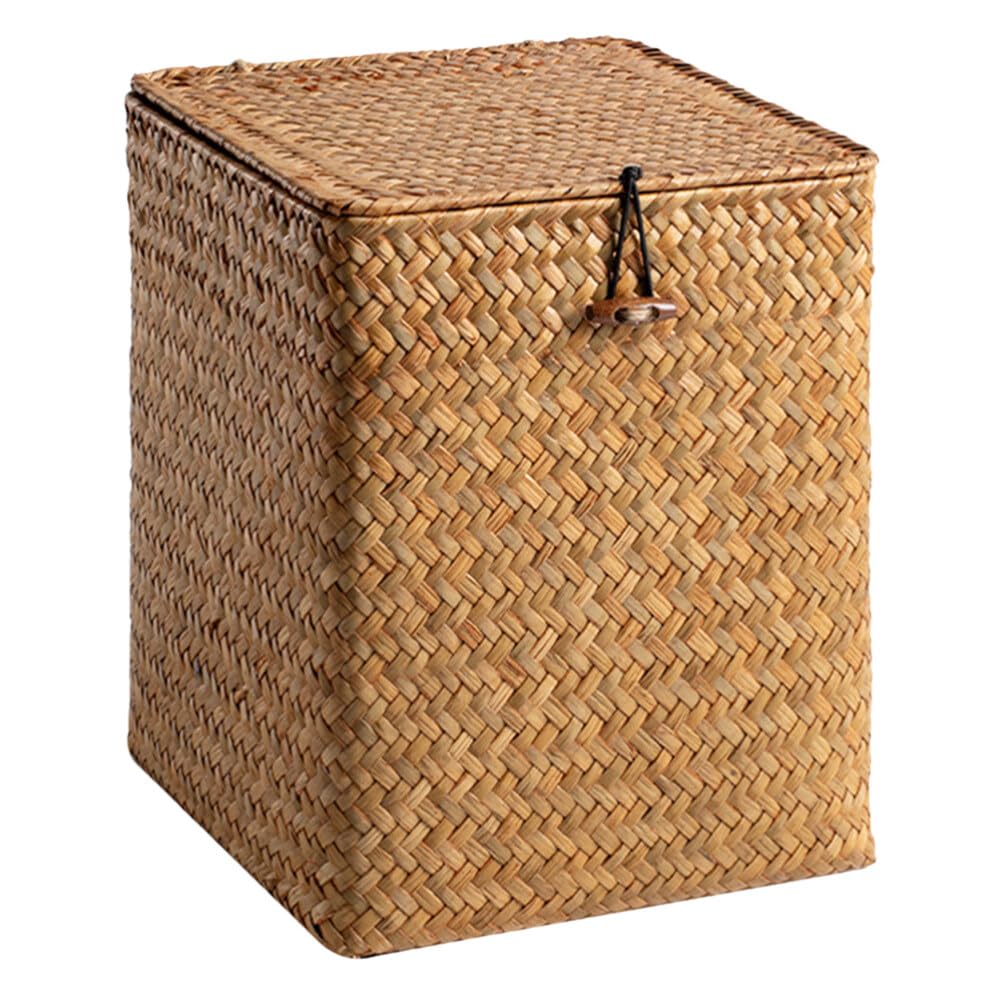 Panier de stockage décoratif en algues pour organiser la chambre et le salon