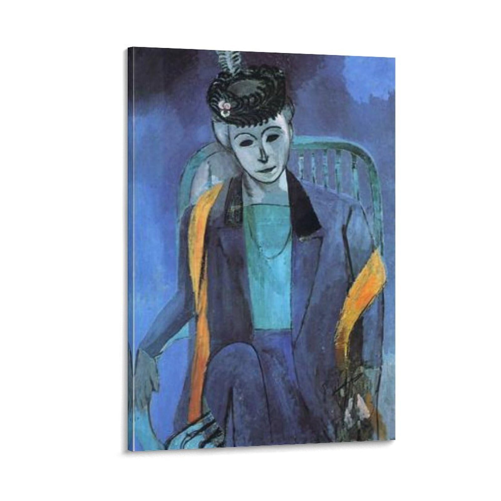 SXDMOUBK Henri Matisse Portrait of Mme Print - Famous Painting Poster Wall Art Picture Canvas Artworks Bedroom Living Decor 20x30inch(50x75cm)