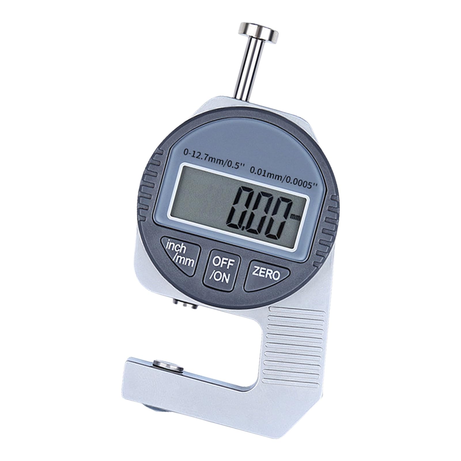 Digital Thickness Meter Gauge Measurement Tool for Paper Leather 0-12.7mm / 0.5in 0.01mm Thickness Indicators Micrometer Large LCD Display Gauge