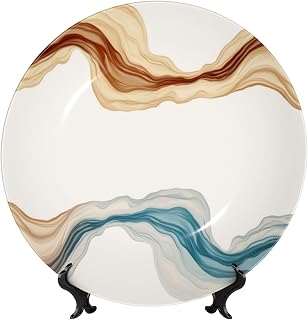 A fluttering veil Elegant Decorative Plates â€“ Bone China Plates With Display Stand And Hook Up For Wall Decor Holiday Wedding Gift