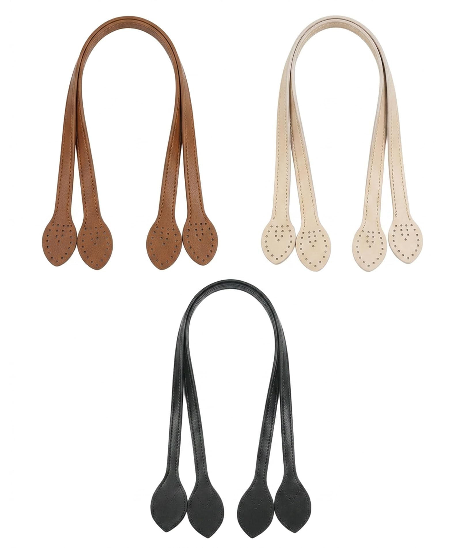 Bag Strap, 6PCS Replacement Straps for Bag Making and Repair, Purse Handles with Brown Off-White Black Design, DIY Bag Strap Accessories for Bag Customization and Travel Emergency Fix-image-32