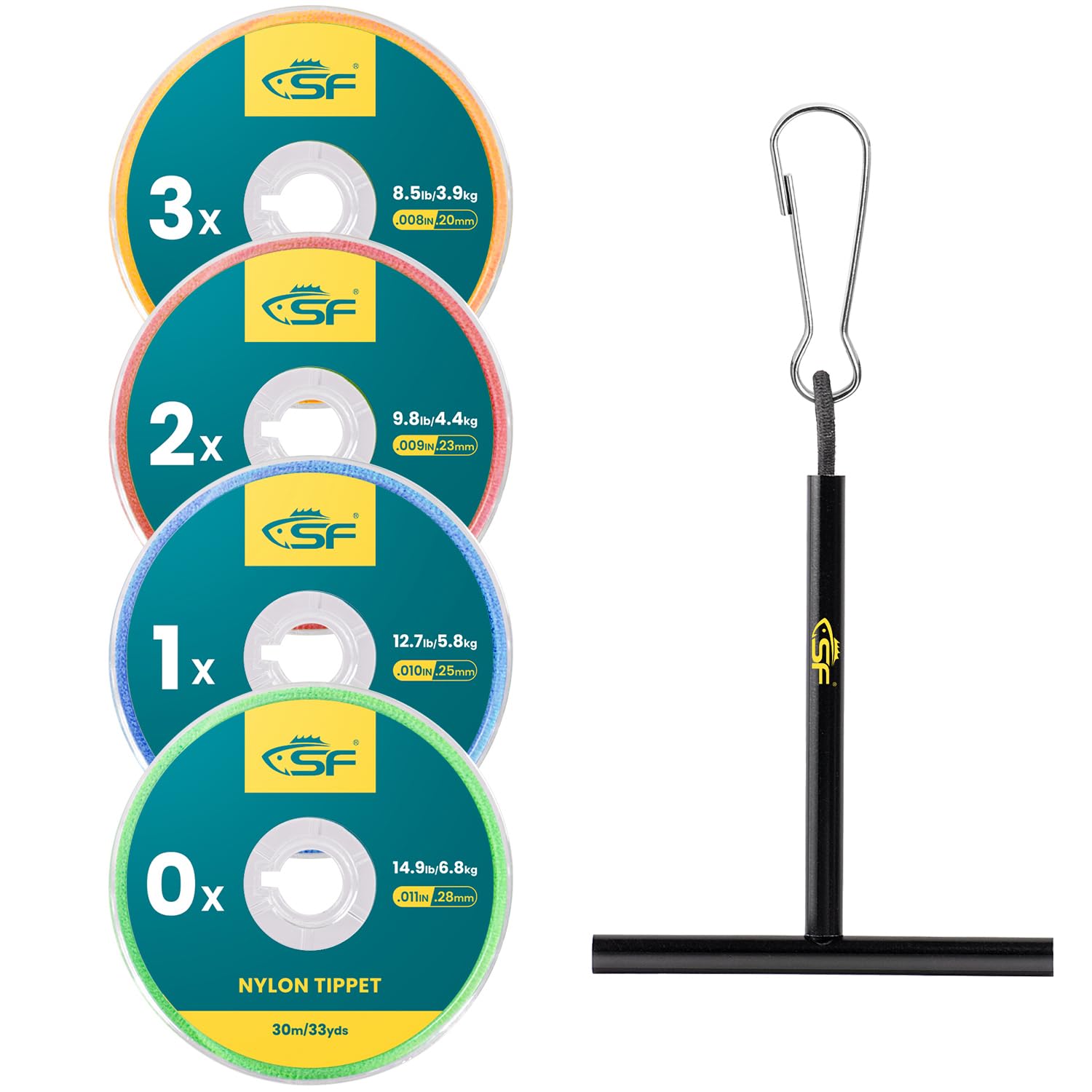 SF Clear Monofilament Nylon Tippet Line Fly Fishing with Spool Holder Tippets Leaders Trout 30M 0X 1X 2X 3X 4X 5X 6X 7X โ image 1