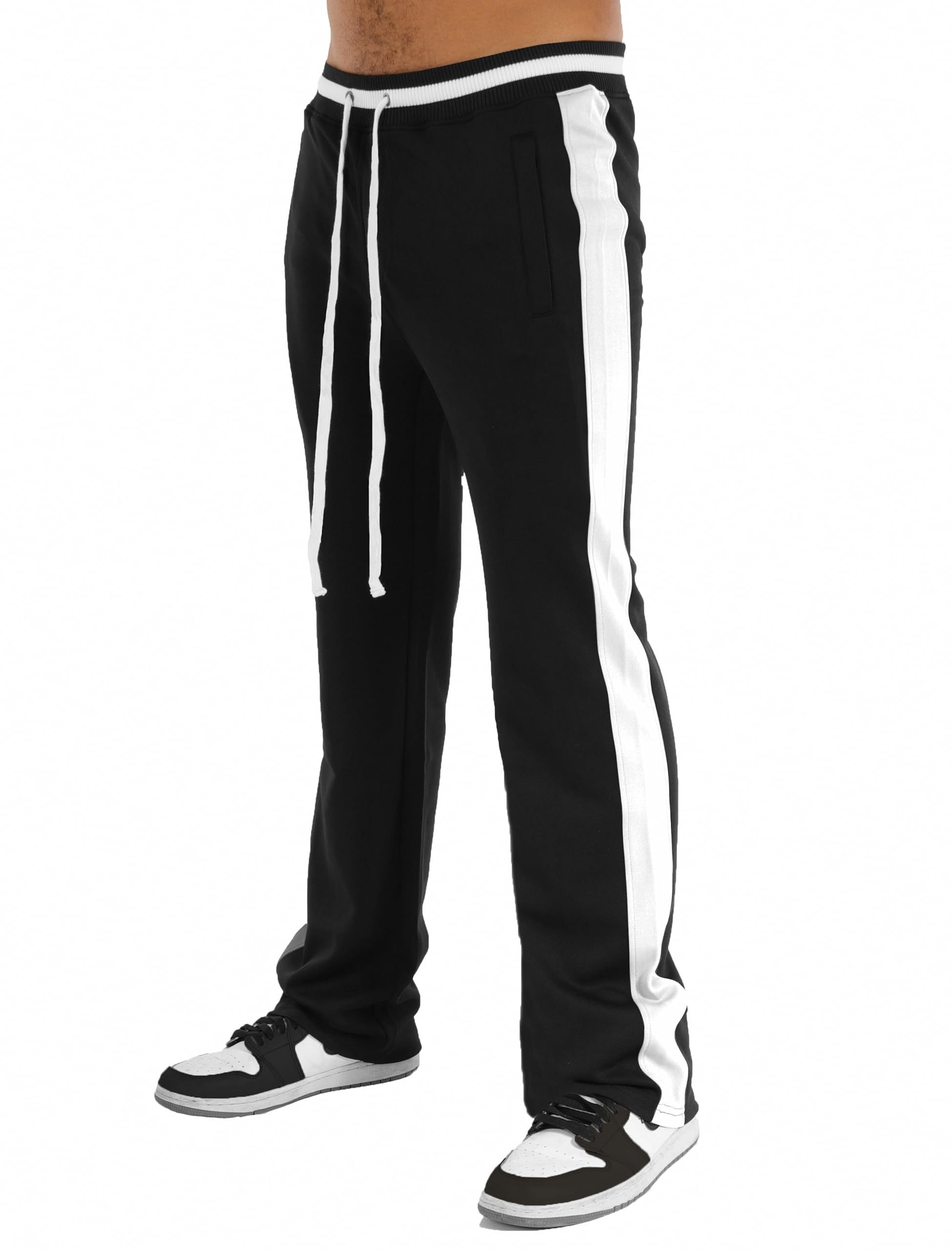 SCREENSHOT Track Pants 3202 Mens Streetwear Premium Stacked Flare Fit Urban Track Pants Workout Athletic Bottoms