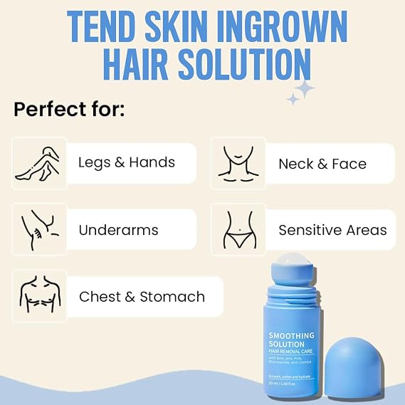 Razor Bump Smoothing Solution Ingrown Hair with BHA AHA - High Roller Ingrown Tonic for Underarms Abdomen, Roller Ball Applicator for Tend Skin, Hydrating Care for Underarm/Face/Neck/Leg