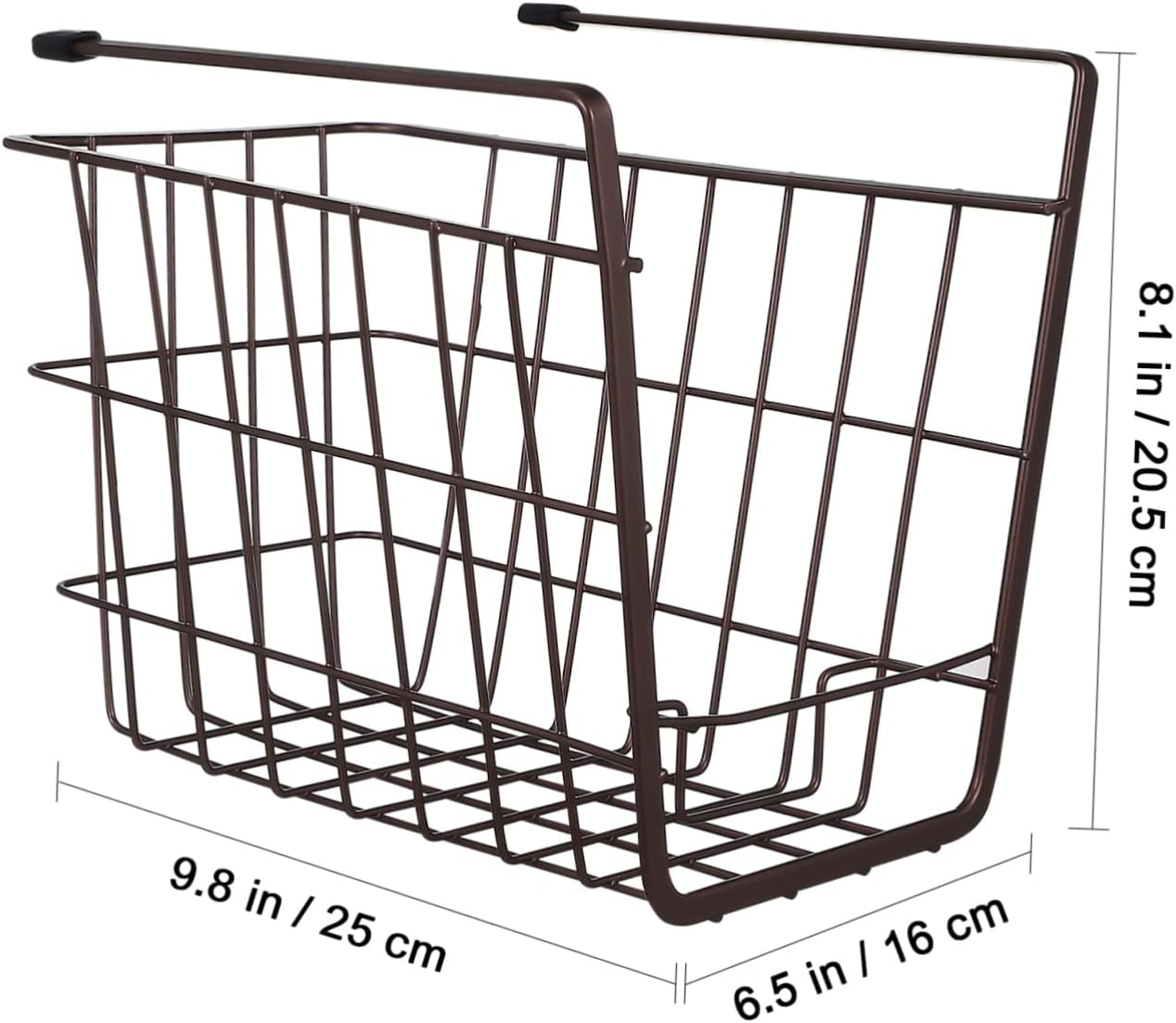 Toyvian 2pcs Iron Wire Storage Baskets under Shelf Hanging Baskets for Kitchen Pantry Office Bathroom Cabinet Organizers