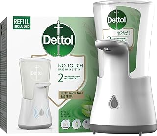 Dettol Jabón de Manos Dispensador automático de jabón sin Toque con Recarga Hidratante Aloe Vera