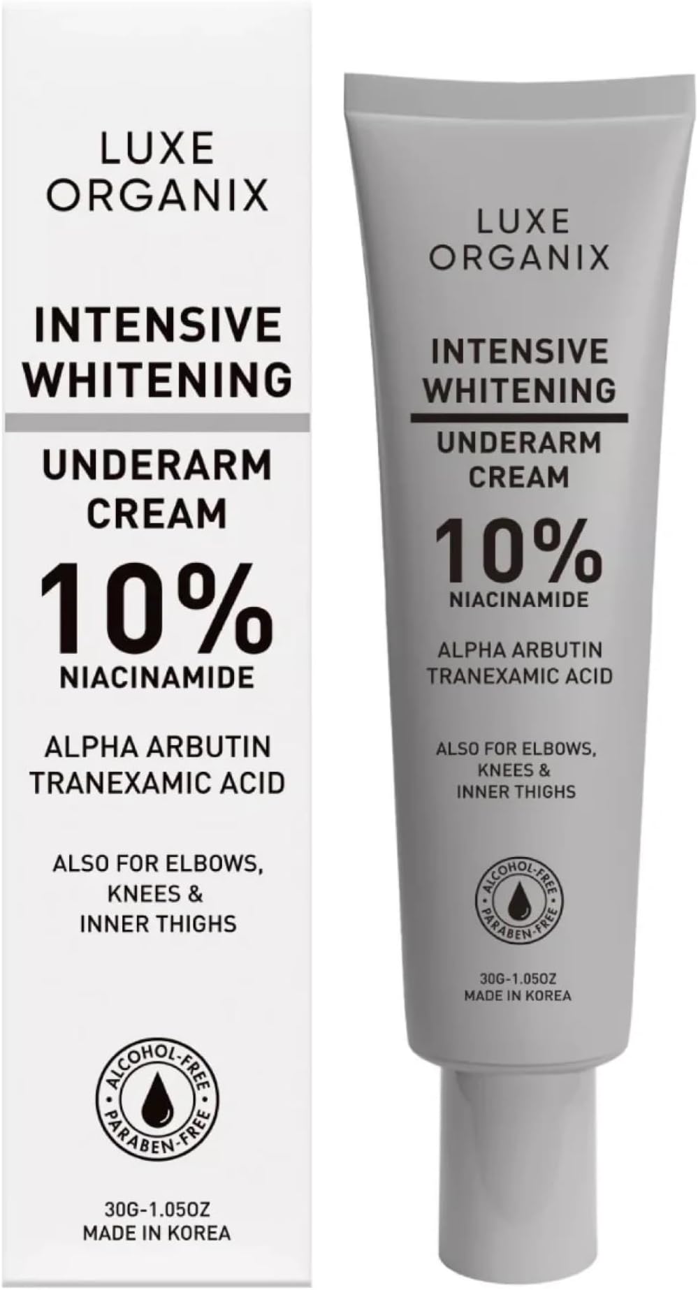 Luxe organix intensive whitening underarm cream 10% niacinamide