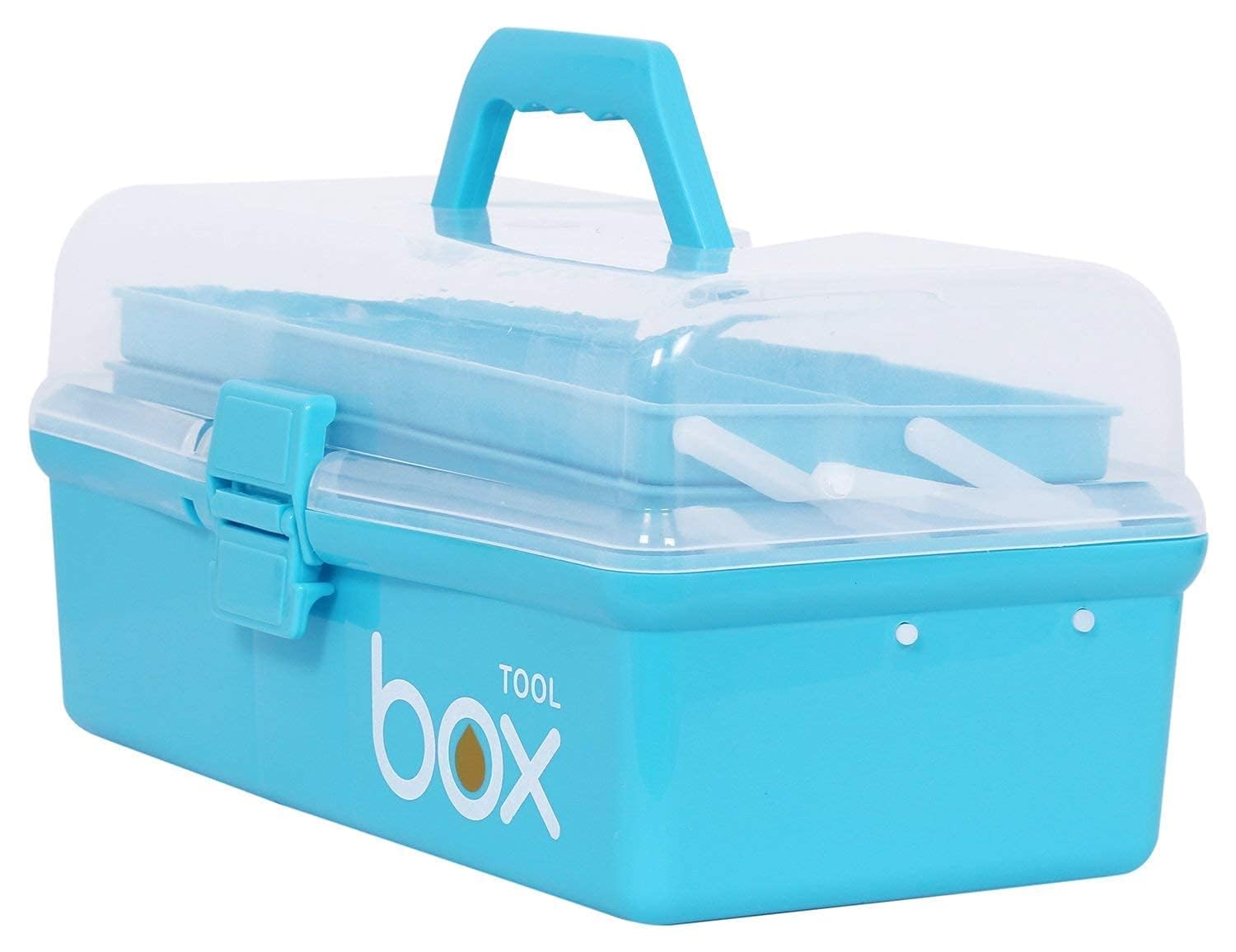 NIRVIK Plastic Portable 3 Layer Multipurpose Toolbox with Tray for Drawing Tool Box for Tool Art, Craft Storage, Tool Organizers, Folding Storage Box(multi colour) (B0D925H1MM) Amazon Price History, Amazon Price Tracker