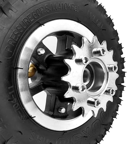 Miniatura 4 de Kit de conversión de carro eléctrico de doble accionamiento, fácil de transportar 440.9 lbs, 8 pulgadas, juego de ruedas para bricolaje, carretilla