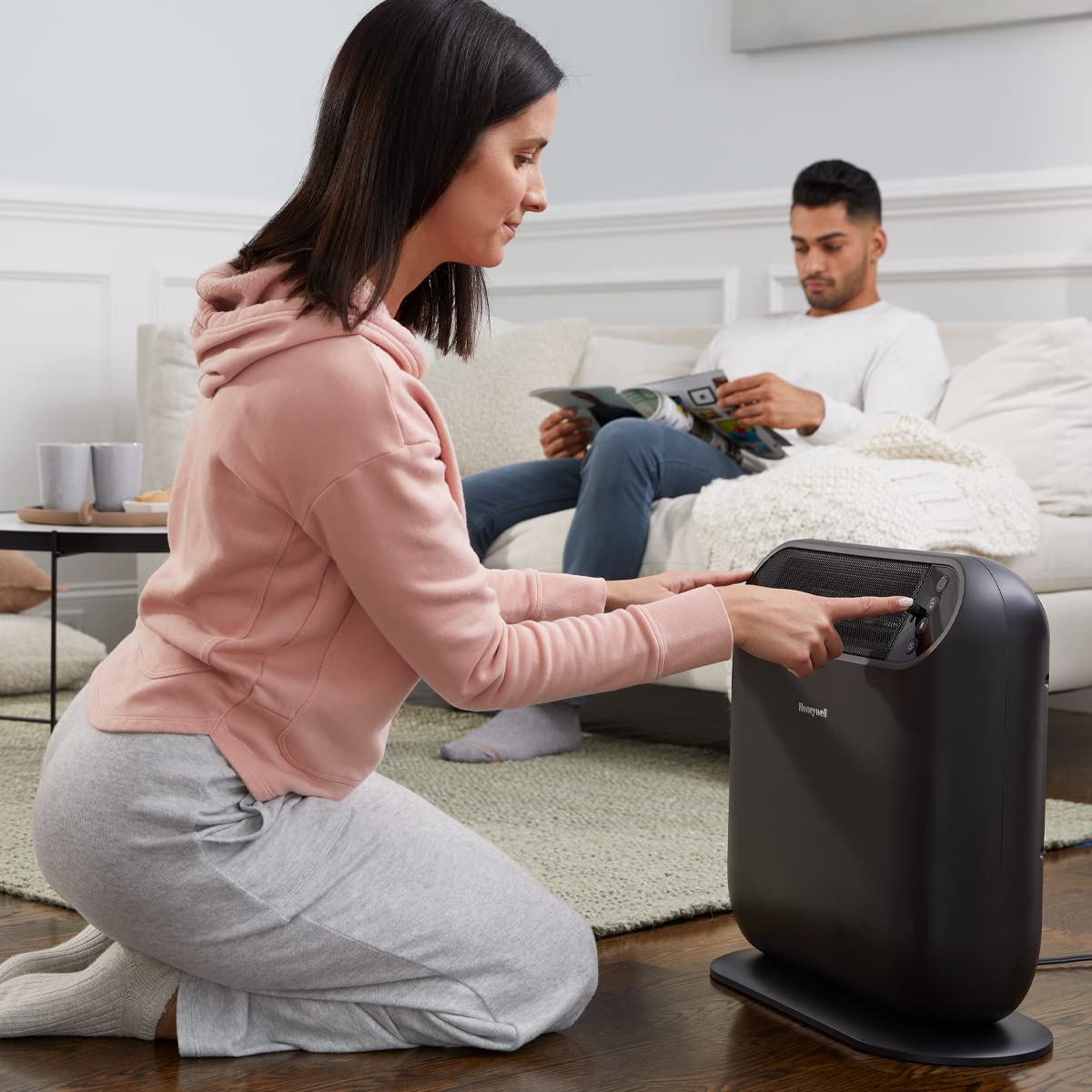 Honeywell HCE870BC ThermaWave™ 6 Large Ceramic Space Heater for Bedroom,  Office, Home, Black : Amazon.ca: Home