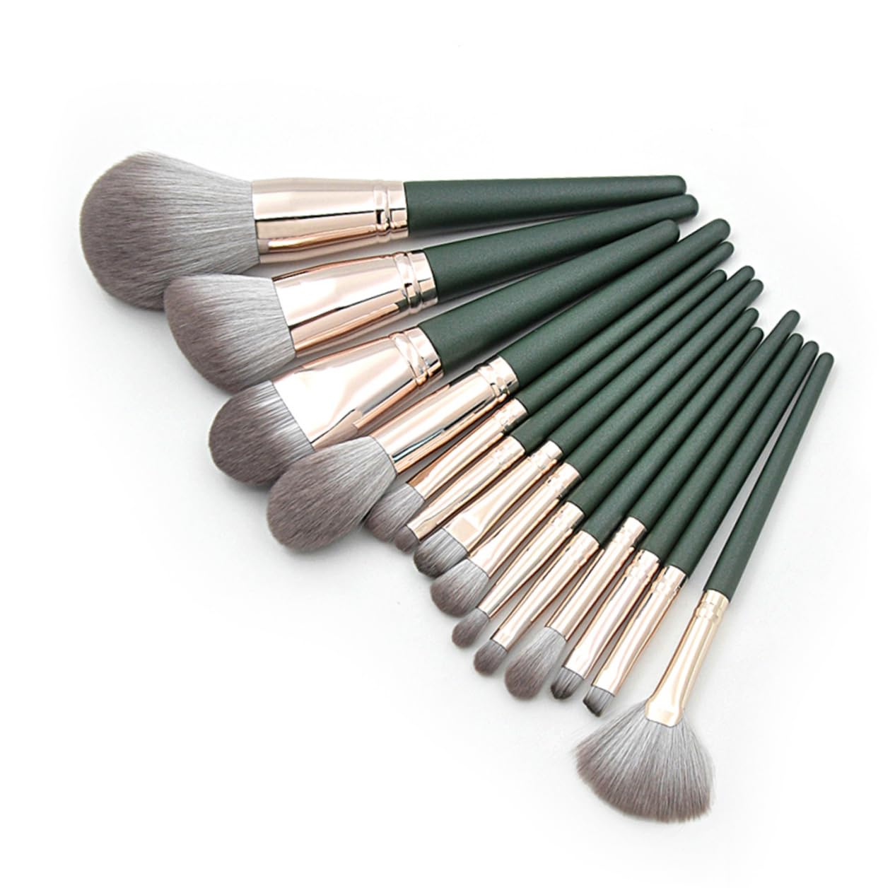 DOITOOL 28stücke Teiliges Set Makeup Pinsel Mit Holzgriffen Und Kunstfasern Für Professionelles Und Tägliches Make-up Schwarzgrün