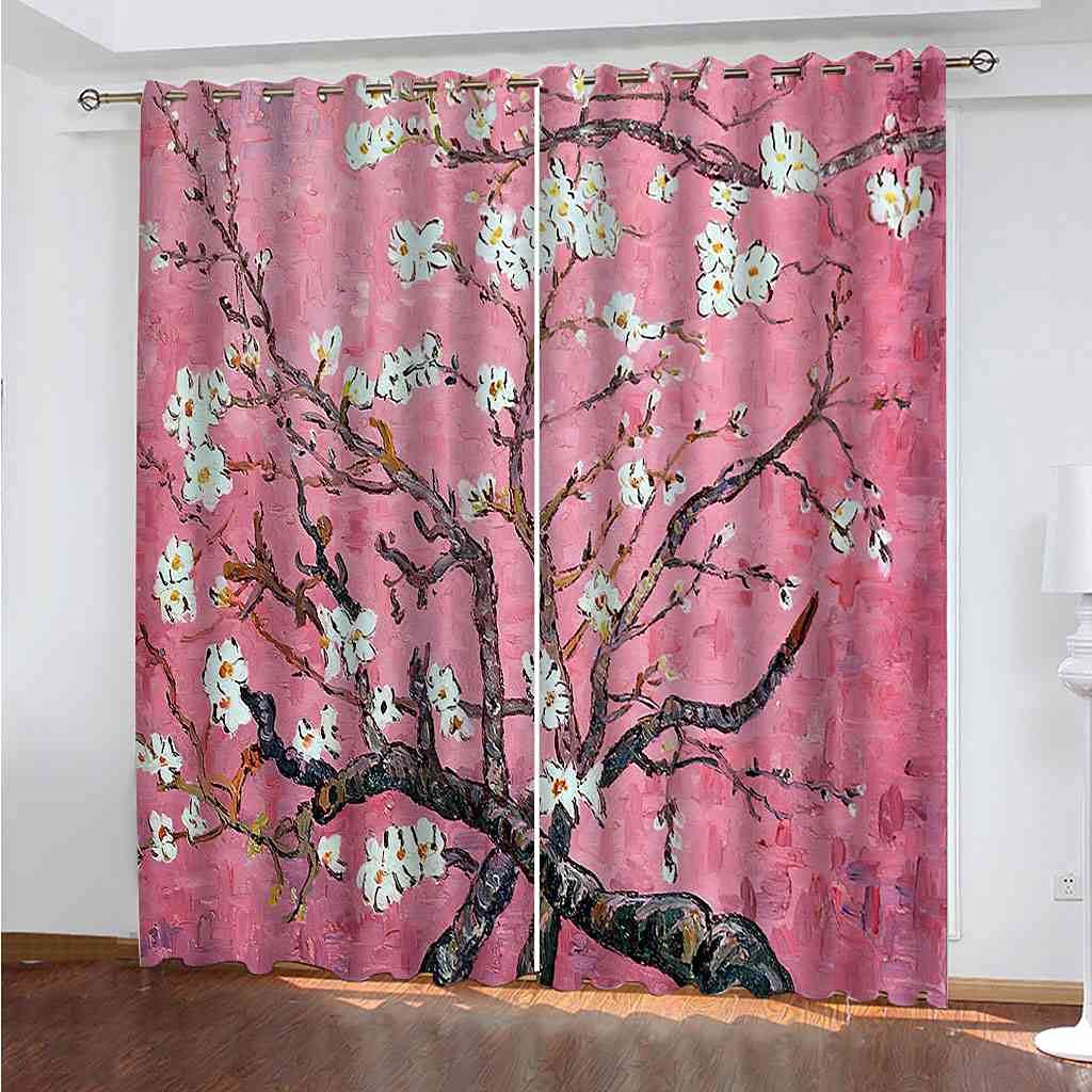 Rideaux rose style floral art pour créer un cocon doux dans la chambre d'enfant