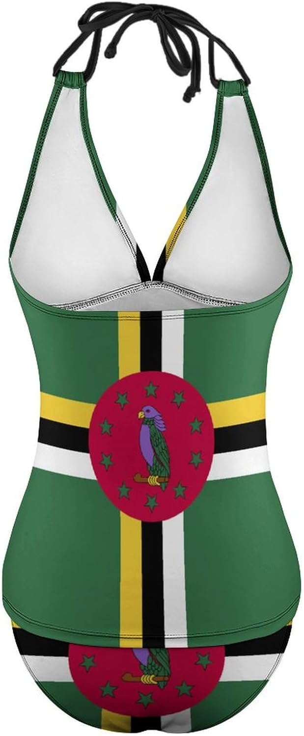 Women's 2 Piece Swimsuit Ethiopia Flag Adjustable Strap Swimwear Summer Beach Bathing Suits for Womens