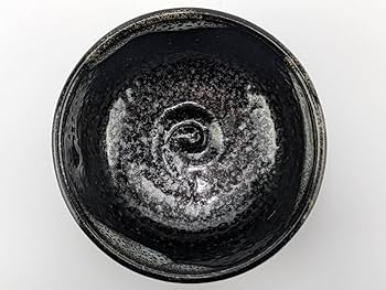 Amazon.co.jp: 楽茶碗 楽焼 楽印 楽 黒楽 黒茶碗 抹茶碗 茶碗