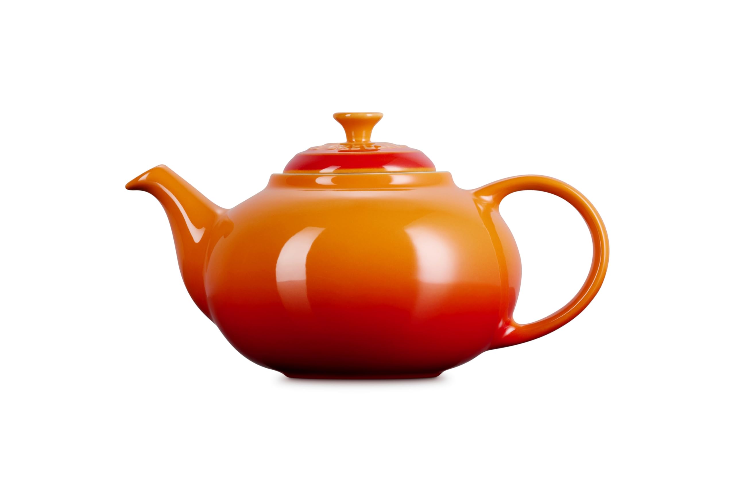 Le Creuset Steingut-Teekanne mit Edelstahl-Teesieb, 1,3 l, Volcanic